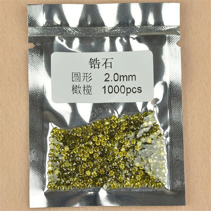 1 ~ 4 мм Высокое качество светильник оливковый зеленый цвет свободные циркон