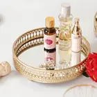 Лоток для хранения, Круглый лоток для зеркала, декоративный лоток для украшений, настольный органайзер для хранения косметики для дома, спальни