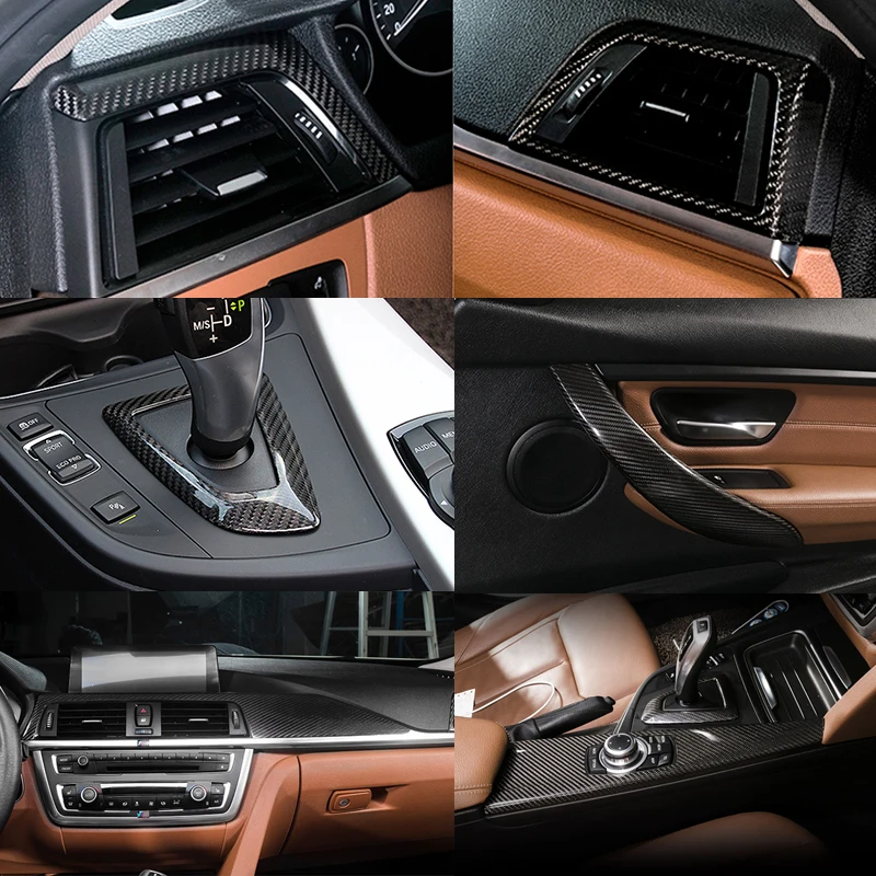 Автомобильные аксессуары 7x100% углеродное волокно передач Shite полная Рамка