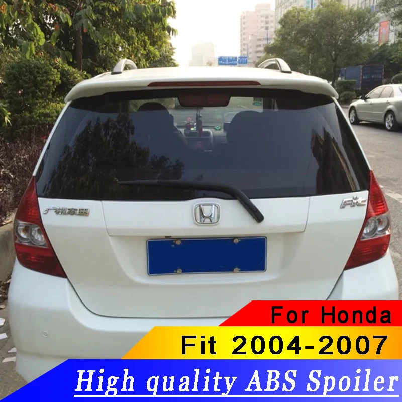 Для Honda Fit 2004 2005 2006 2007 заднее крыло спойлера ABS грунтовки или черный белый высокого