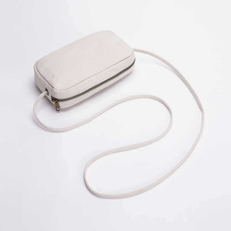 Маленькая квадратная женская сумка хлопковая холщовая Сумочка в японском и