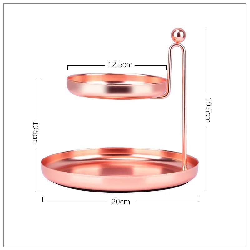 Многоцелевой двойной металлический лоток для хранения ювелирных изделий