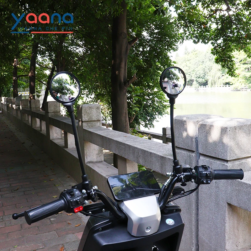

A Pair Black Motorcycle Rear View Mirror Soft Rod Adjustable Angle Universal Motorbike Accessories Nondestructive Installation