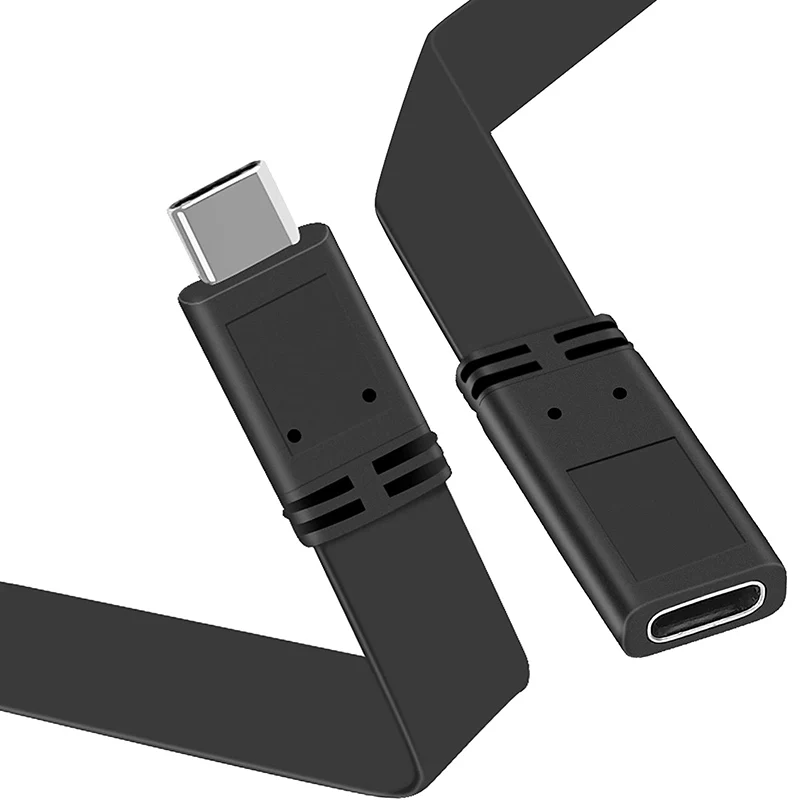USB Type C Extension Flat Cable Short USB3.1 Gen 2 Male to Female 20cm | Электроника