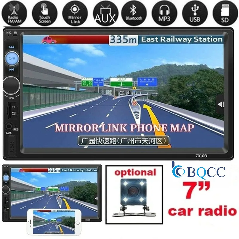 2 Din автомагнитола " HD плеер MP5 сенсорный экран цифровой дисплей Bluetooth USB SD мультимедиа 2din Авторадио-вид сзади камера