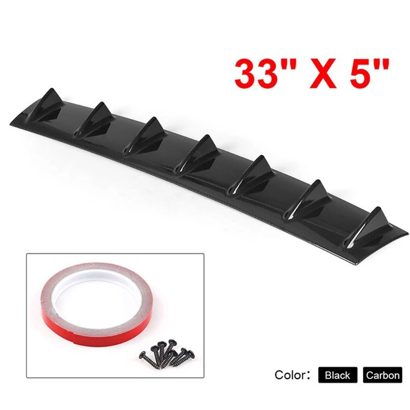 Универсальный черный Автомобильный диффузор для заднего бампера сплиттер Акула