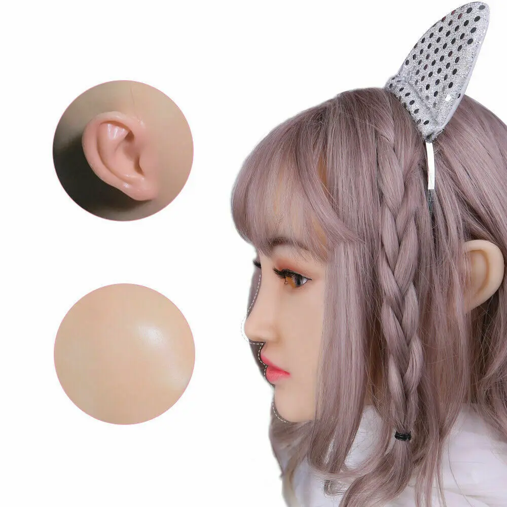 

Realistic Headgear for Crossdressers Queen High Quality Handmade Stage Performance Props of Soft Silicone Full Face Mask