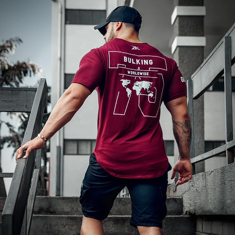 Фитнес футболка для спортивного зала Спортивная рубашка с короткими рукавами