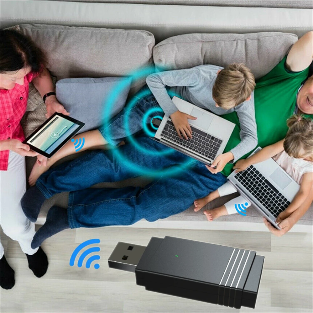 PzzPss USB 3 0 Wi Fi 1200 Мбит/с двухдиапазонный Адаптер 2 4 ГГц/5 8 ГГц Bluetooth 5 0/Wi в 1 антенна