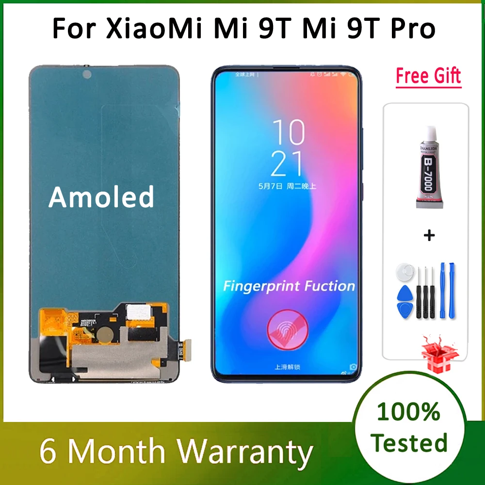 ЖК-дисплей Amoled 6 39 ''для XiaoMi Mi 9T Pro с сенсорным экраном и дигитайзером в сборе