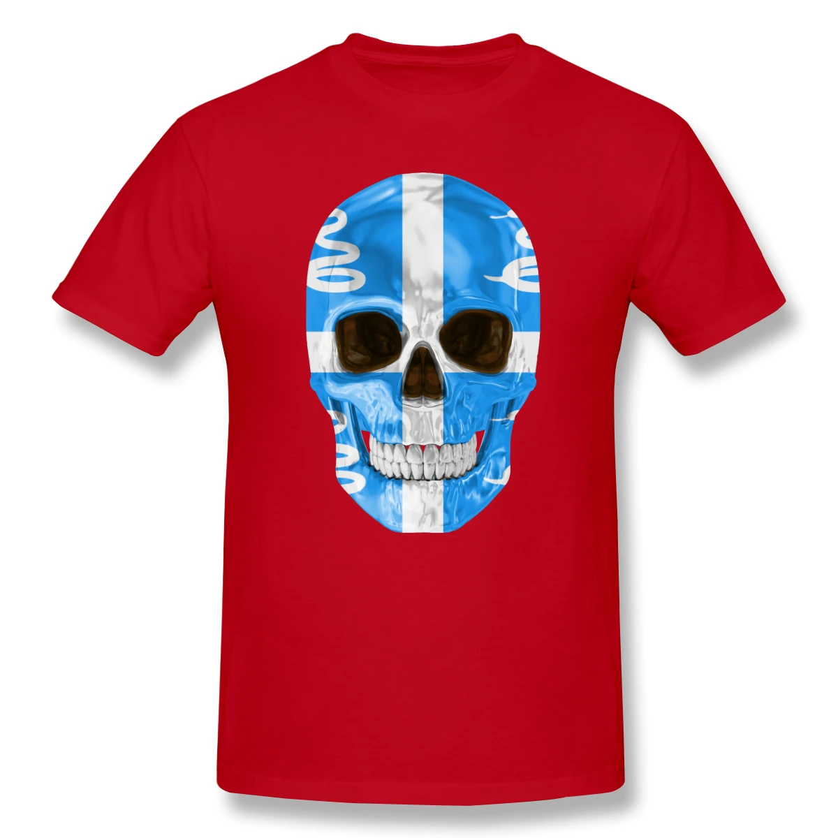 

Martinique Flag Skull Gift For Martiniquais With (1) Funny Novelty Men's Basic Short Sleeve T-Shirt R265 Tops Tees European Size