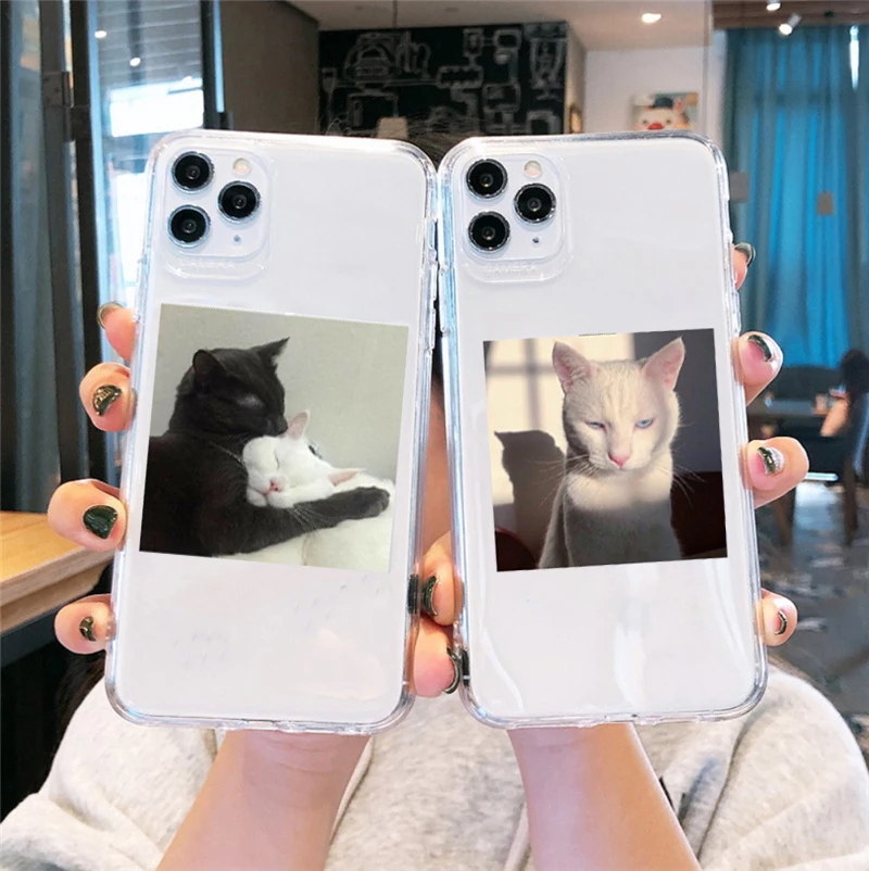 

ZUIDID Cute Cat Clear Phone Cover For iPhone XS MAX 11 Pro 12 7 X XR SE20 8 6Plus Fashion Animal Soft Silicone Case Pattern Capa