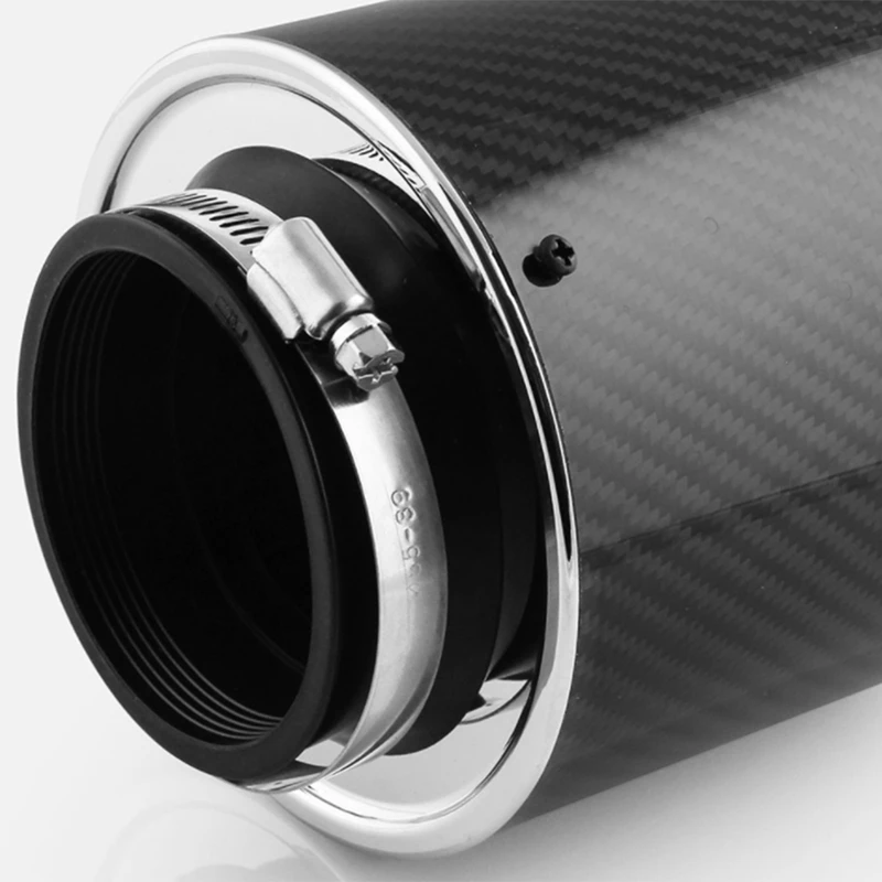 

Top!-3 Inch Carbon Fiber Universal Chrome Car Air Filter Car Modified Mushroom Head Intake Cold Air Filter for All