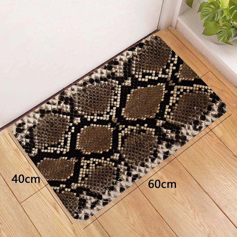 Нескользящий коврик впитывающий ковер с леопардовым принтом под змеиную кожу