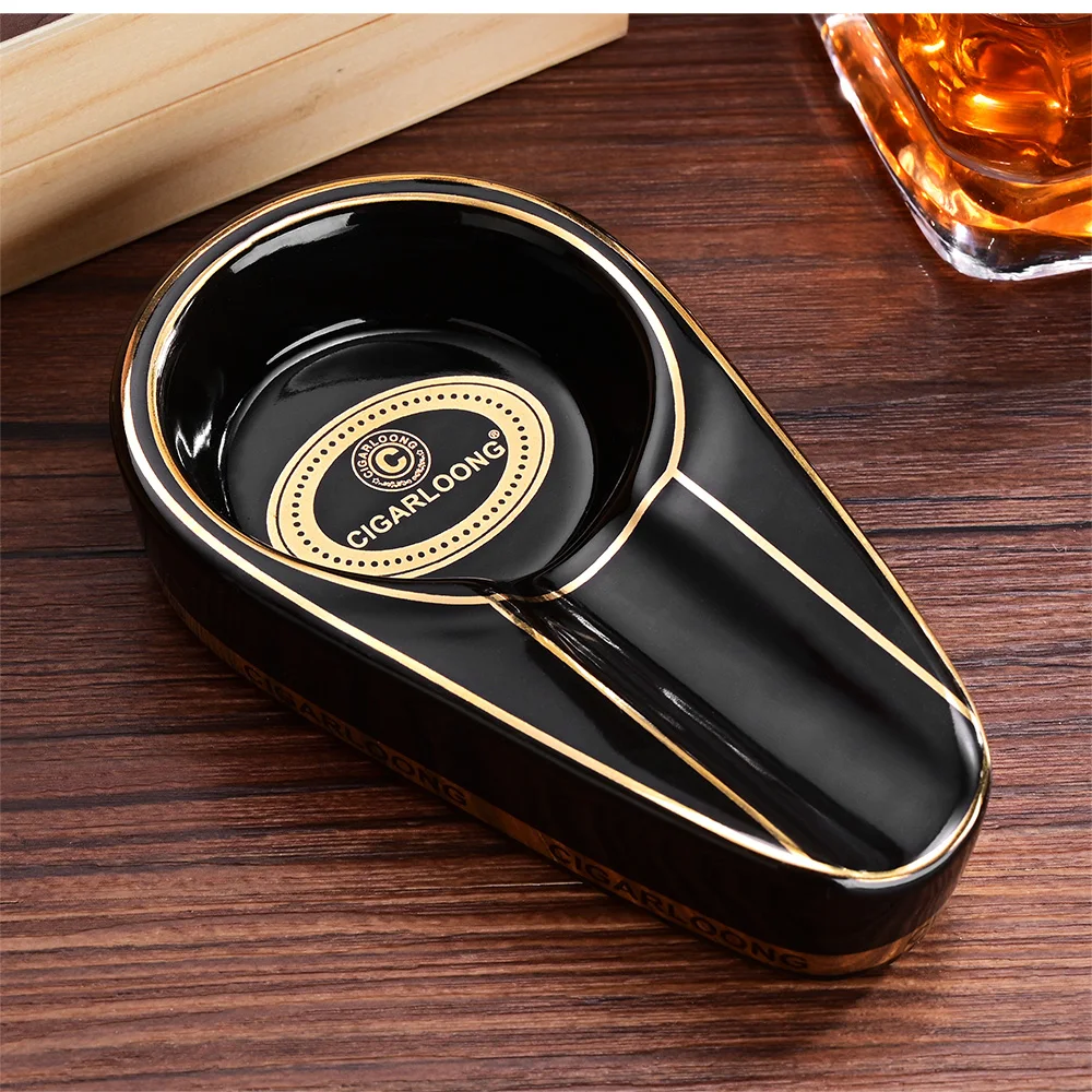 Гаджеты для сигар COHIBA керамическая пепельница одиночный держатель Круглый слот