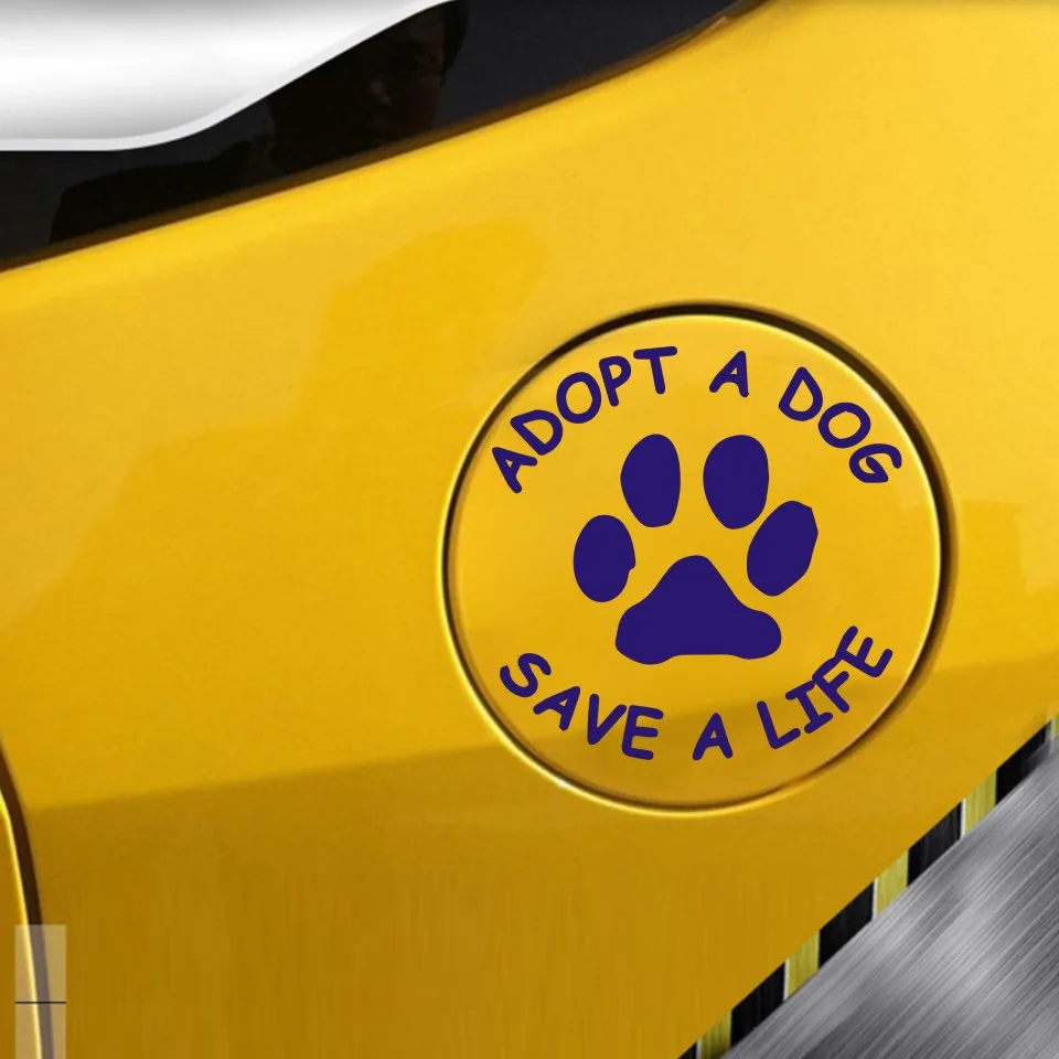 12 7 см * 6 наклейки на кузова автомобиля save a life с надписью adopt dog и наклейками