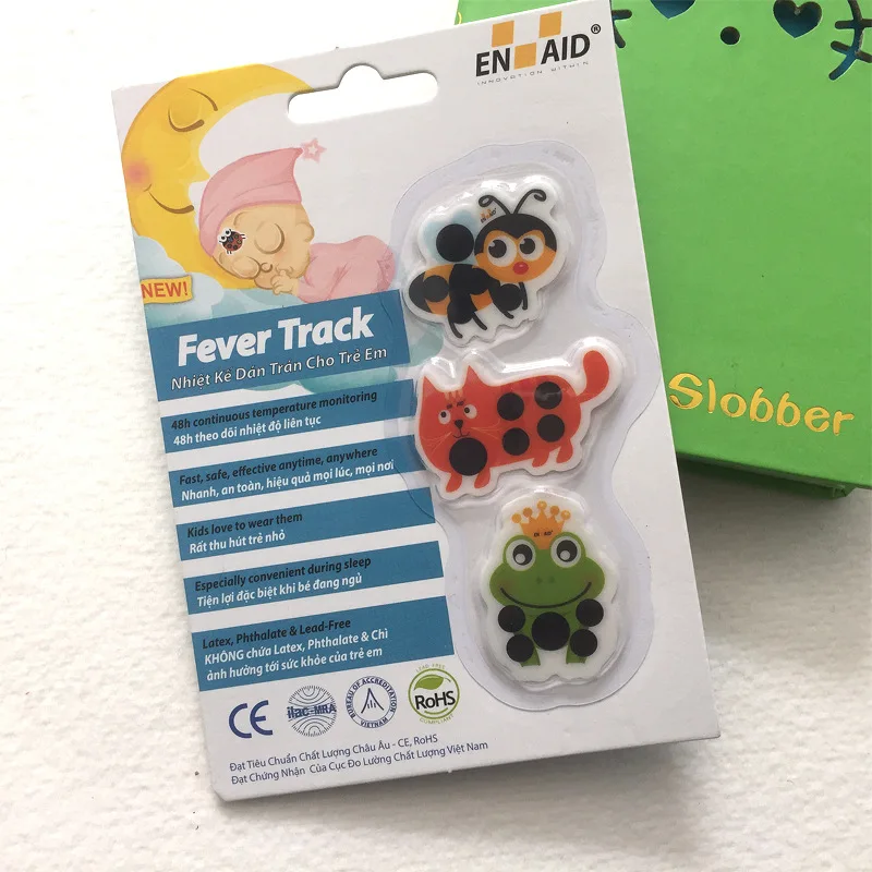 Детский ЖК-дисплей меняющий цвет температурная наклейка для тела лба жидкий