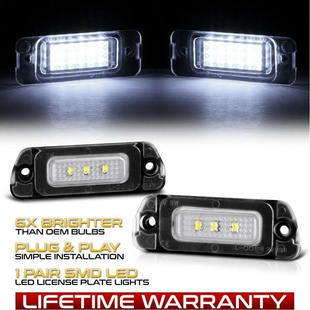 

2 шт. Автомобильный светодиодный номерной знак без ошибок для Mercedes W163 W164 X164 W251 V251 ML 280 320 420 GL 350 500 AMG