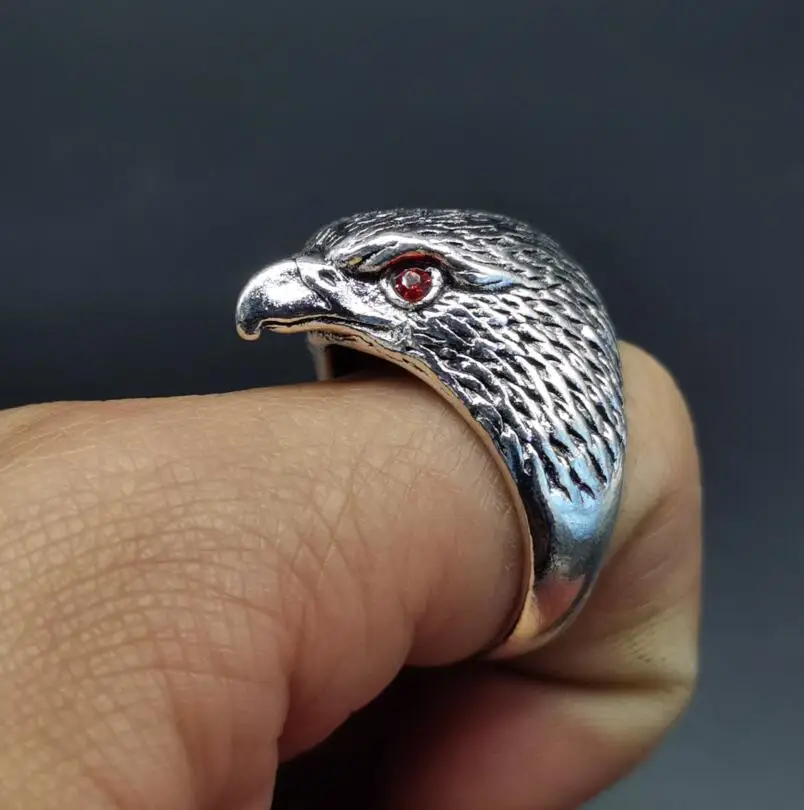 Архицированное белое медное кольцо с головой орла | Дом и сад