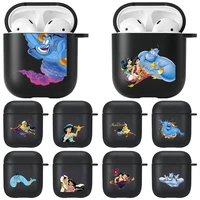 disney genie cover airpods case for apple airpods 1 2 black tpu bluetooth earphone charging for airpods 2 1 box casing shell bag