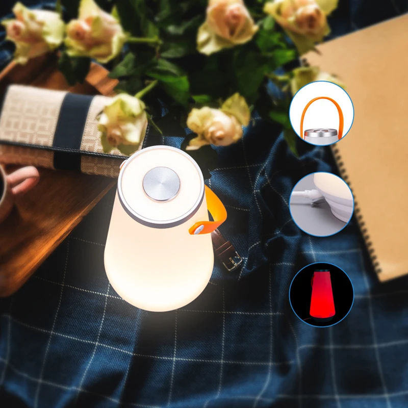 

Wireless LED Home Night Light Table Lamp USB Rechargeable Touch Switch Camping Light