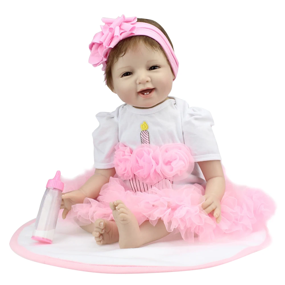

55cm Doll Reborn Baby Dolls For Children Toys 22 Inches Full Body Silicone Girl Reborn Doll With Summer Clothes Cute Doll Playma