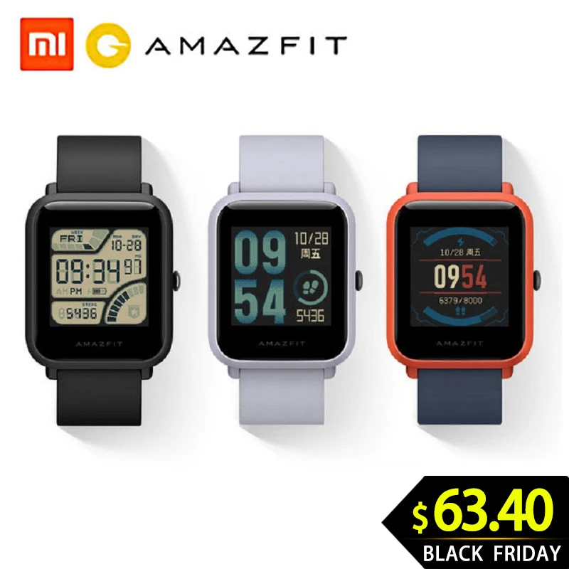 Huami Amazfit Bip Смарт часы Bluetooth gps Спорт монитор сердечного ритма IP68 Водонепроницаемый напоминание о звонках MiFit приложение сигнализация вибрация