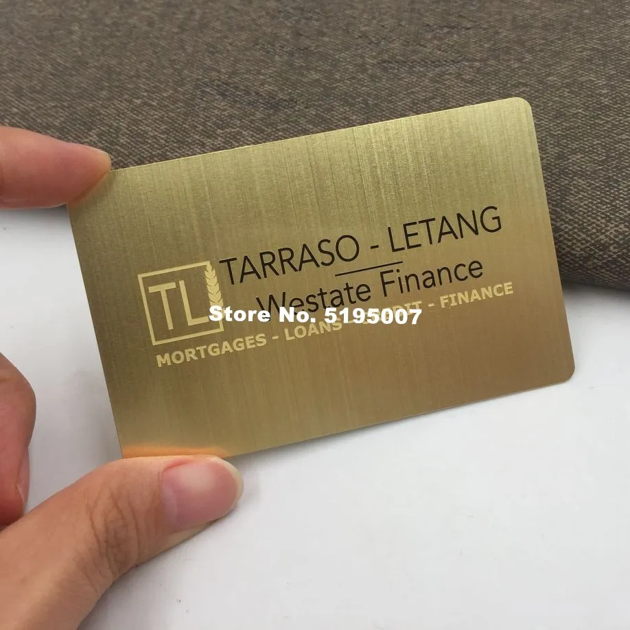 China Manufacture Metal Plate Brushed Laser Etching 304 Stainless Steel Business Card With Matte Surface