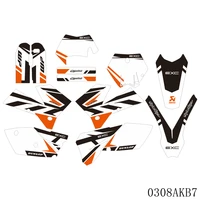 for ktm exc exc f 125 250 300 450 525 2005 2006 2007 full graphics decals stickers motorcycle background custom number name