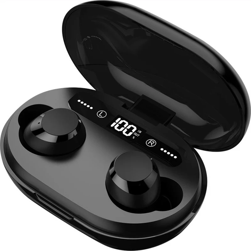 C8S TWS Bluetooth 5 0 наушники 3D стерео беспроводные с двойным микрофоном светодиодные