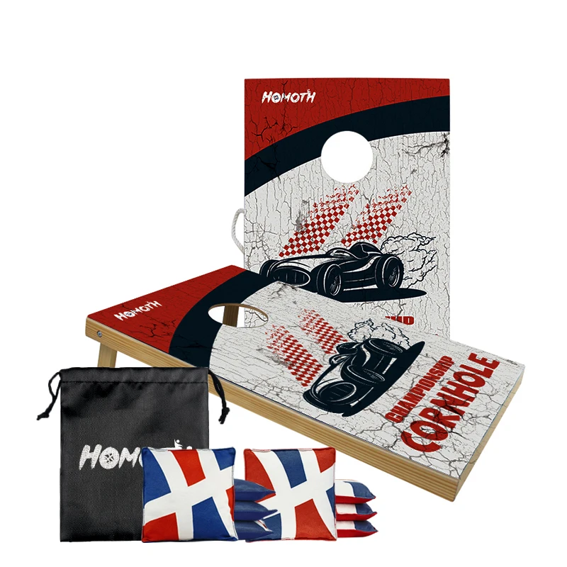 

Cornhole Boards Sports Car Set with 8 Cornhole Bags
