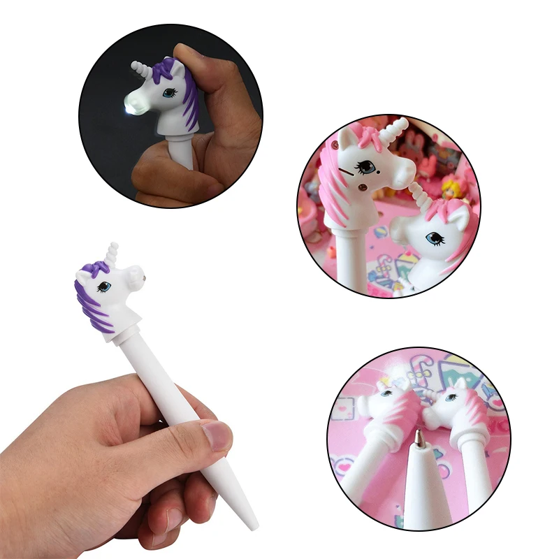 Глобальный единорог мультфильм Фонарь ручка креативный Мультфильм светящийся