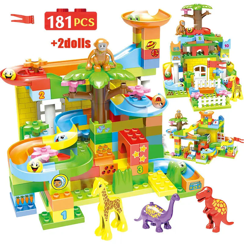 74 227 шт динозавр Юрского периода большой размер строительные блоки Duploed лабиринт