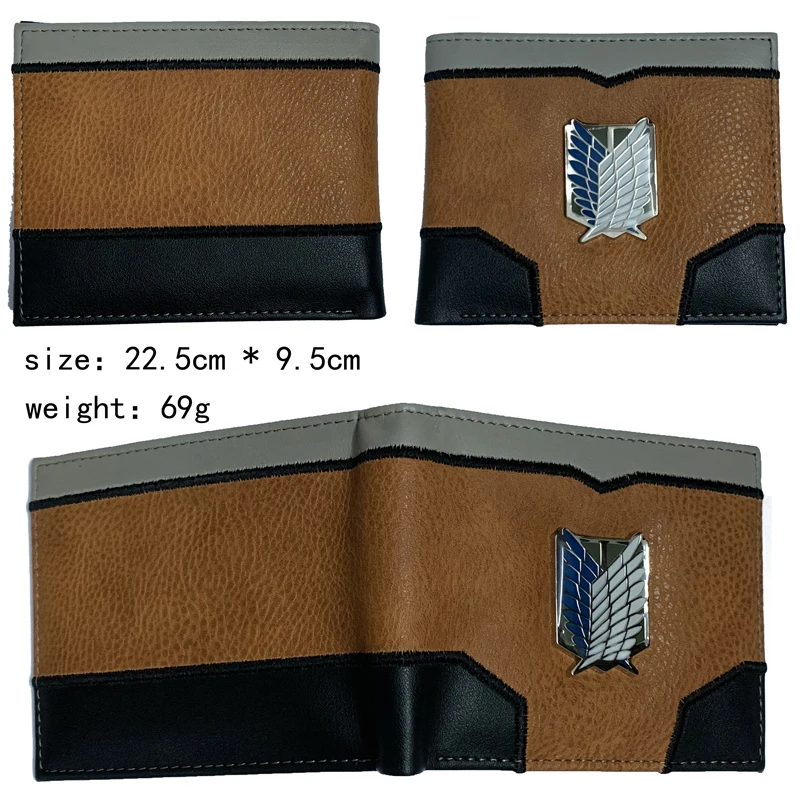 Короткий кошелек атака на Титанов крутой дизайнерский бумажник двойного