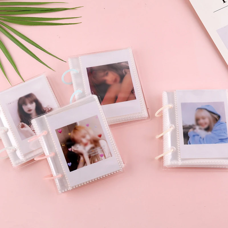 

Acrylic Cover Inner Pockets Album Holder Binder Transparent Photos Scrapbook Props Stickers Storage Pockets Mini Hand Account