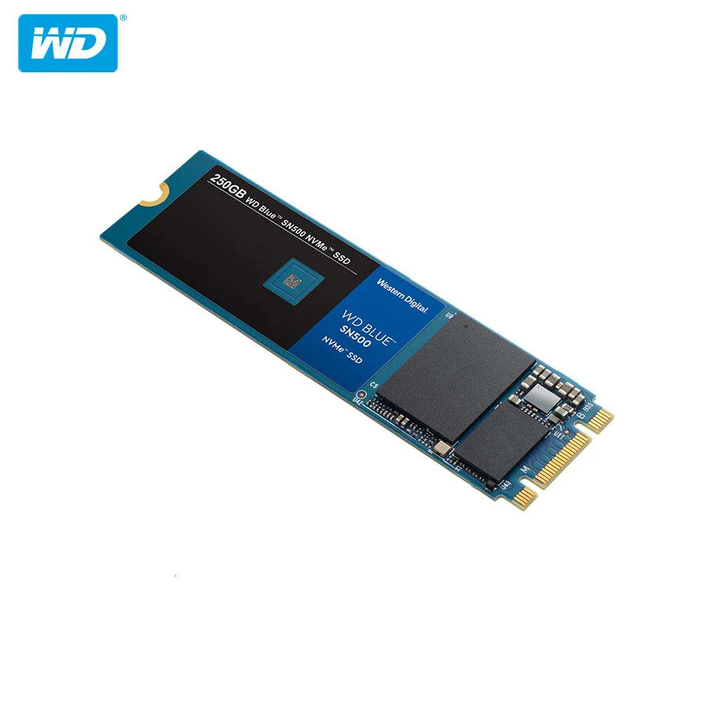 100% Оригинальный Western Digital Blue SN500 SSD 250GB 500GB M.2 2280 NVMe PCIe Gen3 * 2 Внутренний твердотельный