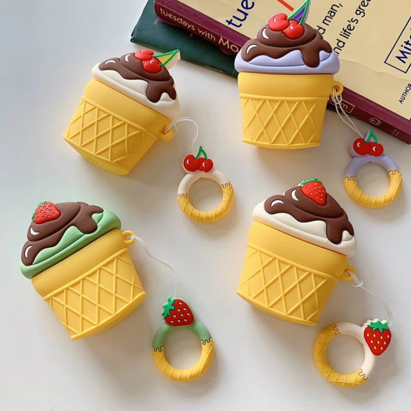 

Новинка, Лидер продаж, силиконовый защитный чехол для Apple Airpods, милый кулон в виде торта, декоративный милый чехол, аксессуары, чехол для науш...