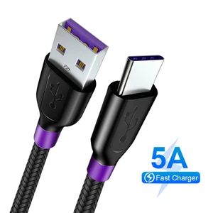 5a usb type c cable fast charging type c kable for huawei p40 p30 p20 mate 20 pro mobile phone supercharge qc3 0 usbc cabo cord free global shipping