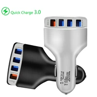 4 ports fast charging usb car charger portable car quick charge for smartphone iphone 12 xiaomi huawei mobile phone car charger