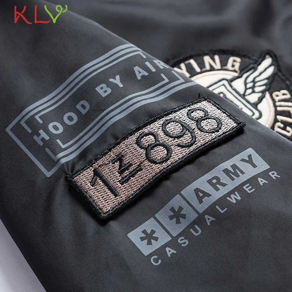 

Men Jacket Winter Two-sided Wear Air Force Pilot Bomber Jacket Autumn Casual Mens Military Army Coat Windbreaker Sportswear 19Ag