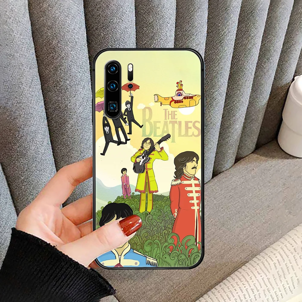 

Rock Beatle Band Phone case cover For Huawei P Mate Smart 10 20 30 40 Lite Z 2019 Pro black black back pretty cover soft