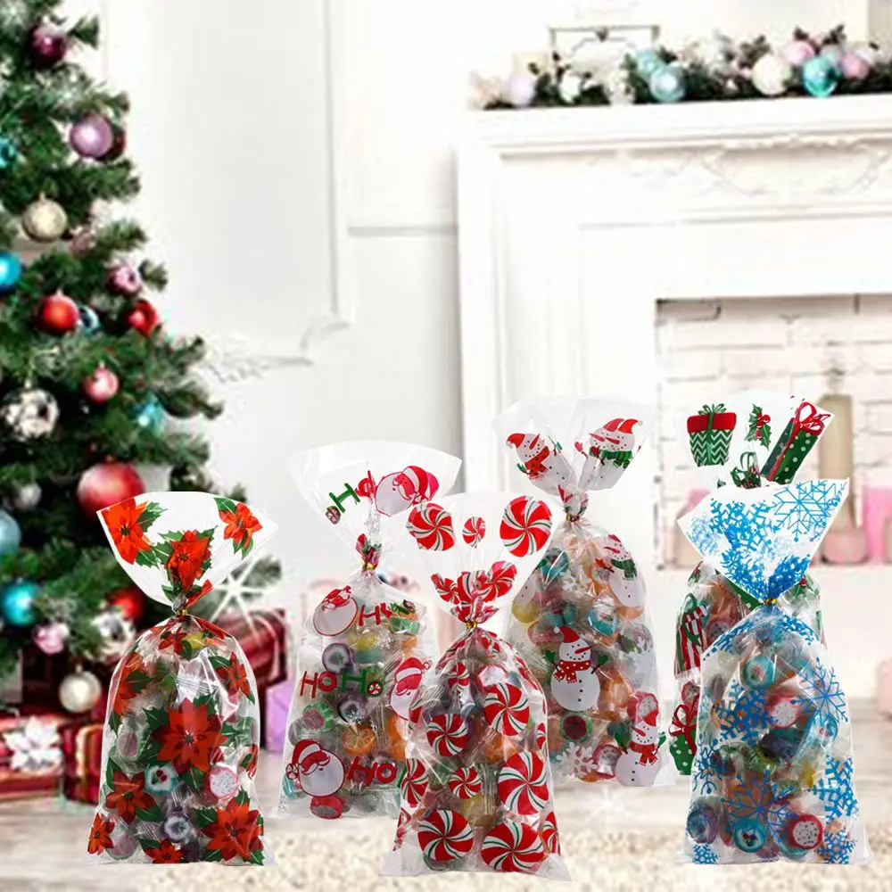 

New Year Snowmen Santa Claus Gifts Box Xmas Candy Bags Merry Christmas Biscuit Bags Candy Treat Bag