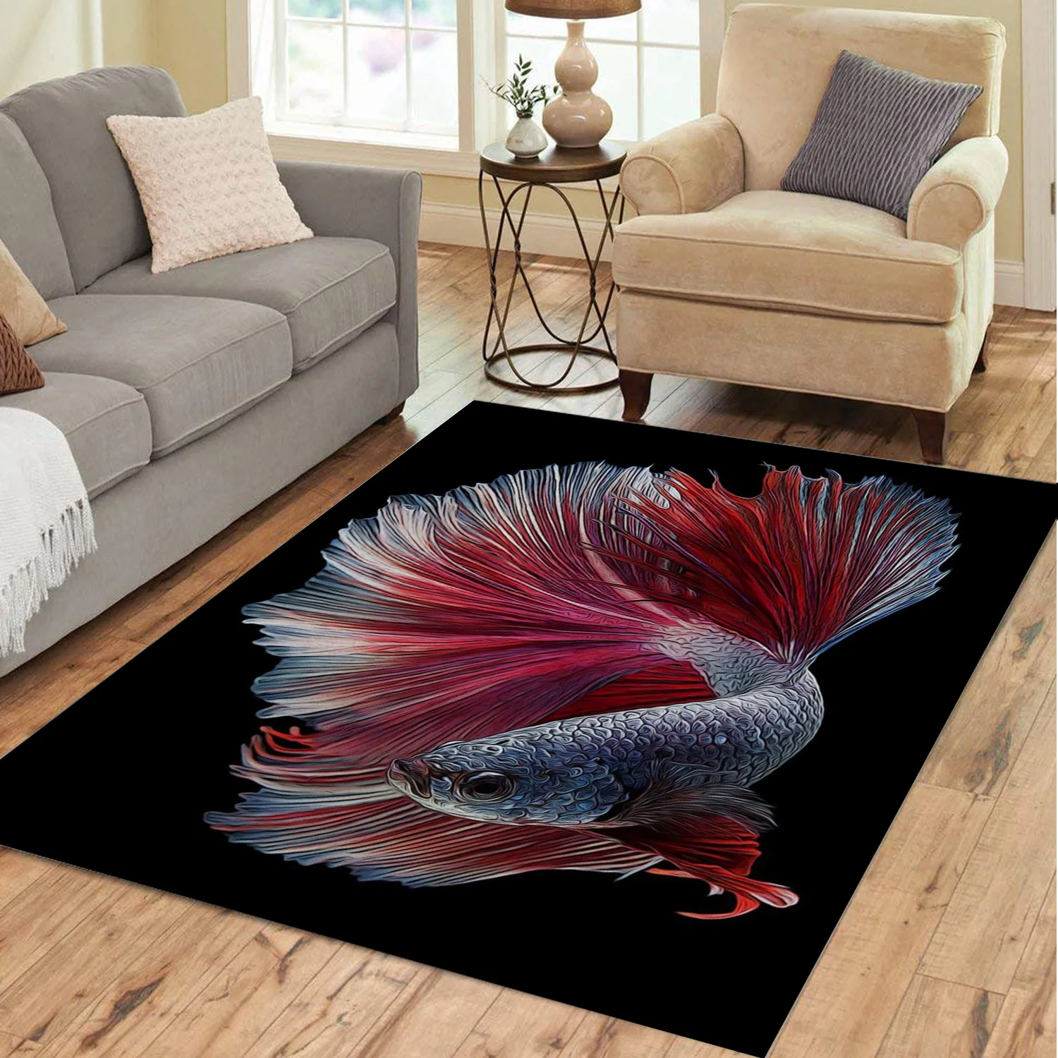 Betta Fish 3D коврики с принтом для гостиной большие нескользящие йоги моющийся коврик