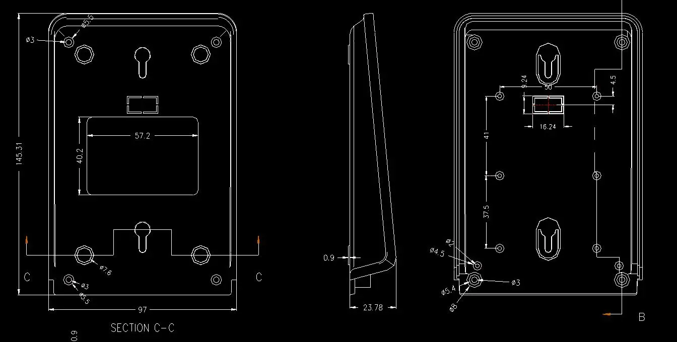 Флюоресцентный Пластиковый корпус для RFID-карт размером x 97x34 мм (art.: 3920baee9c360) - 3920baee9c360
