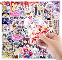 50pcslot japanese anime angel beats otonashi yuri tachibana hinata takamatsu stickers for phone decal sticker