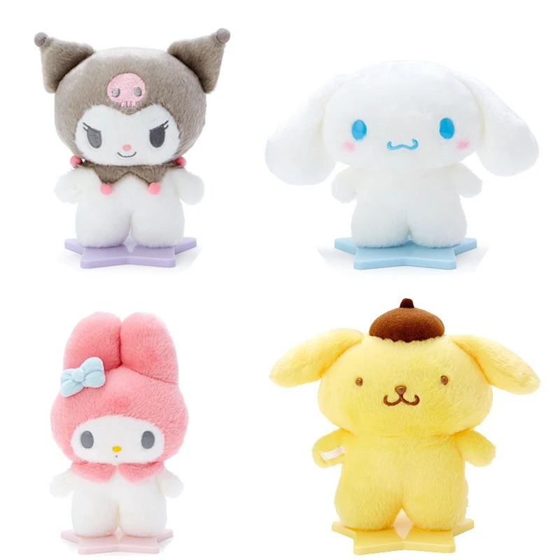16CM Sanrios standing wishing doll with magnet magnet plush doll mymelody Kuromi Cinnamoroll plush doll for children