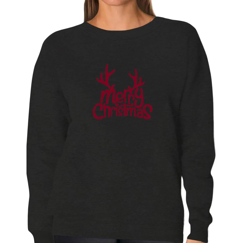 

WZ20421 Autumn and Winter Fashion New Style Eco-Friendly Christmas Letter Printing Pure and Fresh Sports Round Neck Pullover