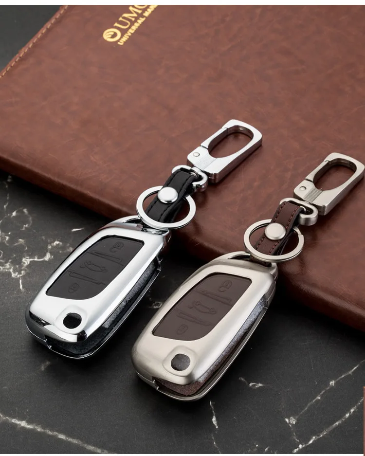 Чехол из цинкового сплава и кожи для автомобильного ключа чехол Peugeot 3008 5008 408 2008 308