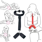 Секс-шоп наручники и лодыжки манжеты садо набор сдержанности открытая нога не вибраторы для женщин, секс-игрушки для взрослых для Для женщин секс-продукты
