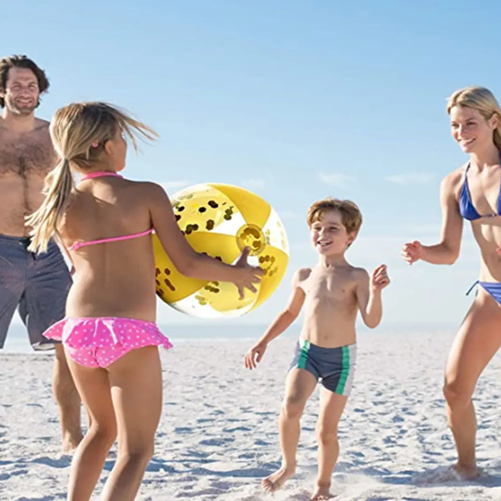 Летняя Вечеринка плавание пляжный мяч Прозрачный светящийся надувной игрушки